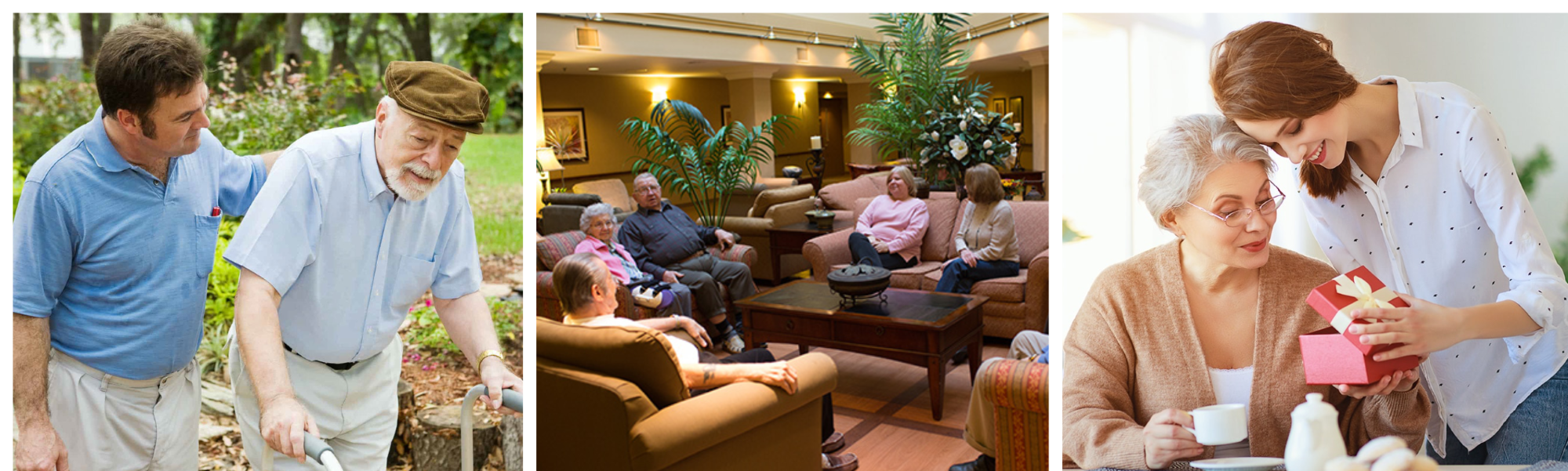 seniors at assisted living facility