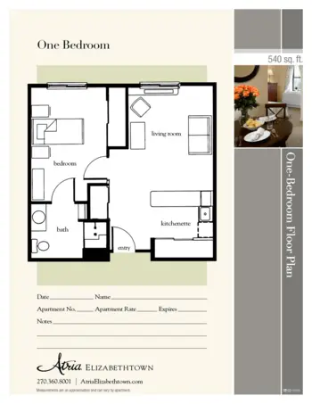 Floorplan of Atria Elizabethtown, Assisted Living, Elizabethtown, KY 2