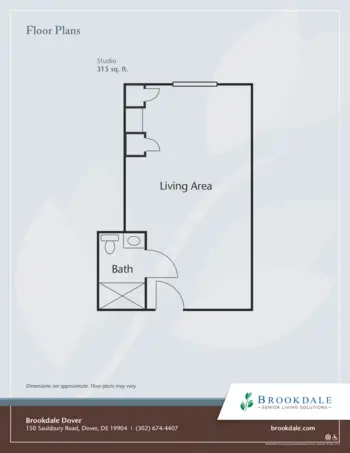 Floorplan of Brookdale Dover, Assisted Living, Dover, DE 1