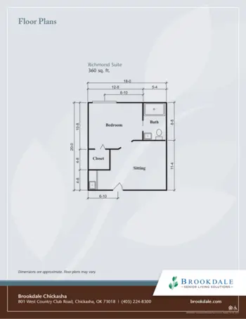 Floorplan of Brookdale Chickasha, Assisted Living, Chickasha, OK 2