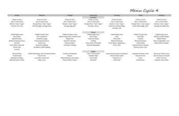 Dining menu of Bethany Life, Assisted Living, Nursing Home, Independent Living, CCRC, Story City, IA 5