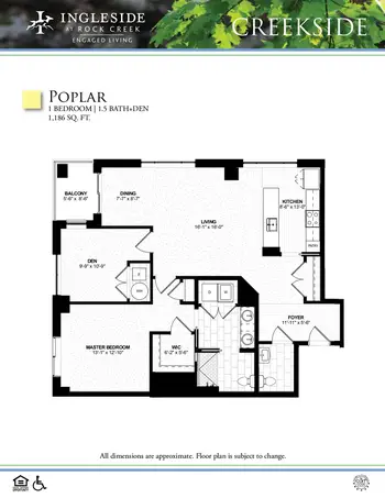 Floorplan of Ingleside at Rock Creek, Assisted Living, Nursing Home, Independent Living, CCRC, Washington, DC 9