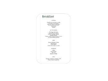 Dining menu of Edgewood Summit, Assisted Living, Nursing Home, Independent Living, CCRC, Charleston, WV 2
