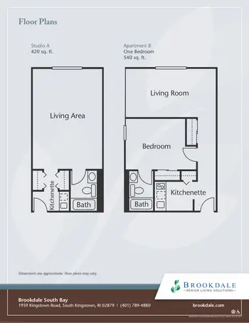 Floorplan of Brookdale South Bay, Assisted Living, Nursing Home, Independent Living, CCRC, South Kingstown, RI 1