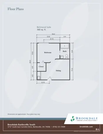 Floorplan of Brookdale Bartlesville South, Assisted Living, Bartlesville, OK 2