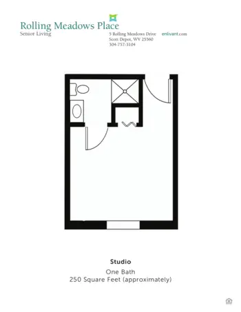 Floorplan of Rolling Meadows Place, Assisted Living, Scott Depot, WV 1