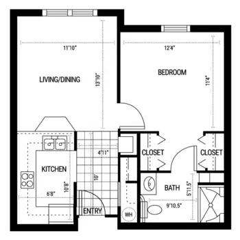 Floorplan of The Windsor Senior Living Community, Assisted Living, Mandeville, LA 4
