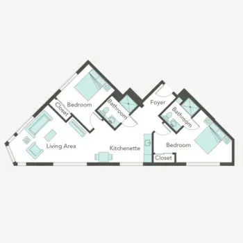 Floorplan of Aegis Living on Madison, Assisted Living, Seattle, WA 1