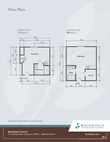 Floorplan of Brookdale Central, Assisted Living, Central, SC 1